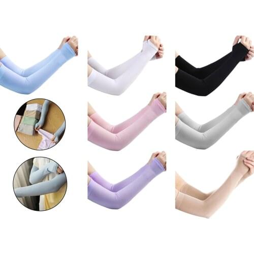 1Pair UV Sun Protection Arm Sleeves Cooling Sports Sleeve Volleyball Running Cooling Arm Sleeve