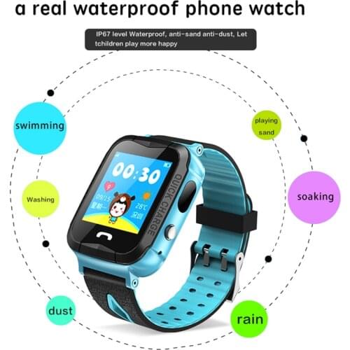 New arrival Waterproof GPS SmartWatch V6G with Camera Flashlight SOS Call Location Touch Screen Anti-Lost Monitor Tracker PK Q90