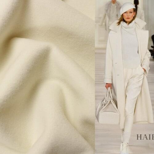 WD251 Nature White Wool/ Viscose Fabric