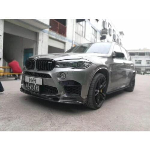 Carbon Fiber Front Lip Bumper Protector M Performance Styling For BMW F85 X5M 2015 UP