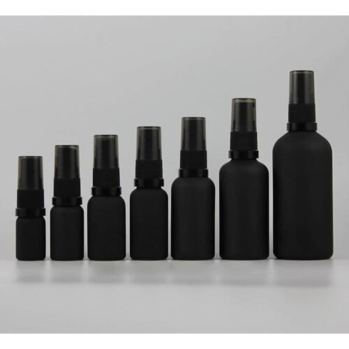 100ml Empty Dropper Bottle Frosted black cosmetic essential oil Glass Refillable perfume Containers Makeup Tool for Travel