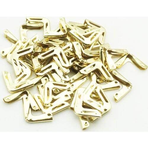 100PCS/Pack 16X16X3mm Gold Metal Book Corners For Photo Albums Menus Folders DIY Scrapbooking Decor Corner Protectors SC148
