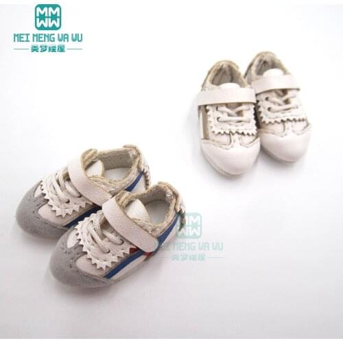 3.5cm Shoes for doll fits Blyth Azone doll accessories fashion stitching sneakers Pentagram leather shoes