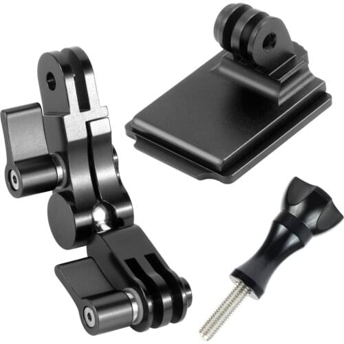 Aluminum Action Sports Camera Helmet Fixed Seat Parts Mounting Base Kit for Gopro for DJI for Osmo Action for EKEN