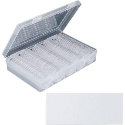 AUAU-30 mm Coin Capsules Ps Round Coin Holder Case and 6 Sizes (19/20/22.25/25/27/30mm) Protect Gasket