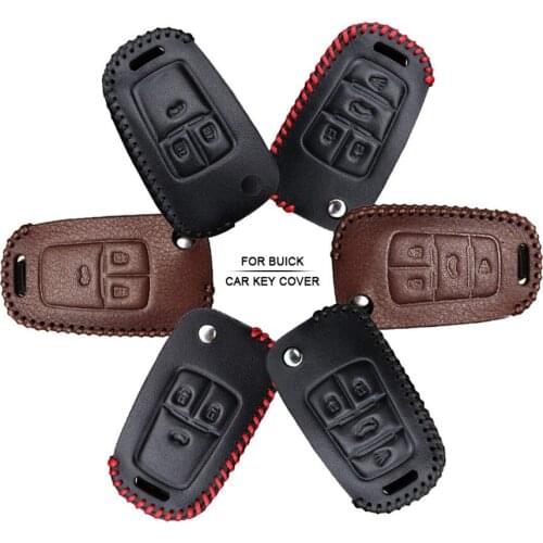 Car Accessories Key Cover Case For Buick Excelle XT Regal GS Encore Lacrosse Verano Hand-woven Smoky Grey Metal Keyring Keychain