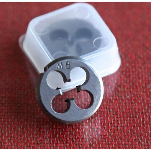 Free shipping of 2PCS Metric round Dies M8*1.0MM manual dies threading tools metal workpiece engineer Thread Maker 8 x 10mm