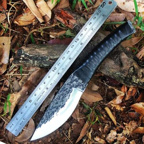 Free shipping Forging high hardness straight knife outdoor wilderness survival knife self-defense portable diving knife