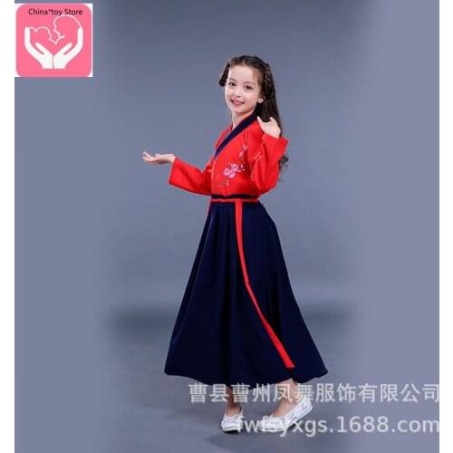 Children Chinese Clothing Skirt Girls Immortal Chinese-style Improved Hanbok Small Nunnery HAN DYNASTY Element Formal Dress