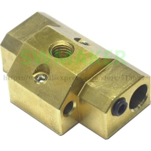 E3D Cyclops+ Brass 3D Printer Heater Block For 2 in 1 out Hot end