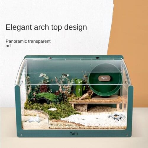 Elegant Arc Top Design Panoramic Hamster Cage Golden Bear Small Animal Cage Oversized Hamster Villa Hamster Accessories