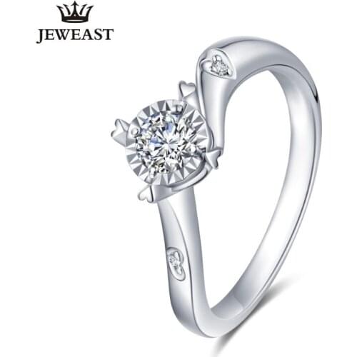 IDO Natural diamond 18K gold Pure Gold Ring Real 18K gold Solid Gold Ring Trendy Classic Party Fine Jewelry Hot Sell New 2019