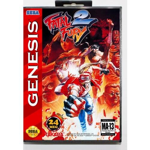 Fatal Fury 2 16bit MD Game Card For Sega Mega Drive/ Genesis with Retail Box
