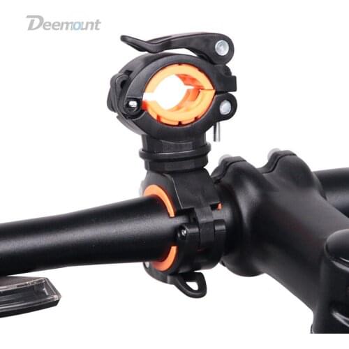 Bicycle Light Bracket Bike Lamp Holder LED Torch Headlight Pump Stand Quick Release Mount 360 Degree Rotatable HLD-211