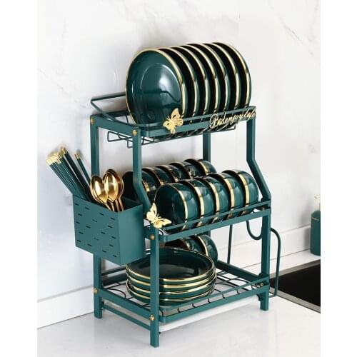 Kitchen Supplies, Dishes, Storage Rack, Draining Rack, Neat and Sanitary