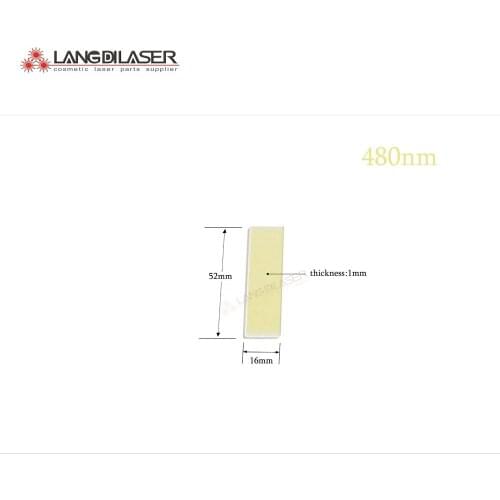 480nm laser filters , size : 52*16*1mm , optic filter for IPL , freckle and facial blemish removal , laser optic filters