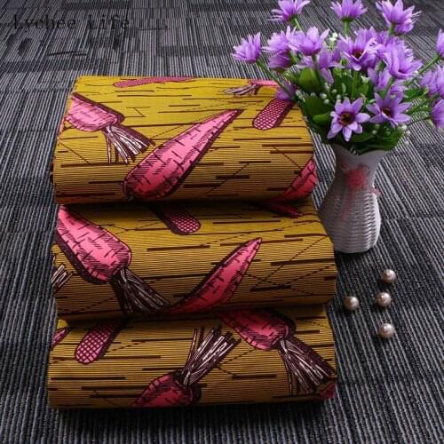 Lychee Life Ankara African Prints Batik Nigeria Real Wax Fabric For Women Dress Diy Sewing Crafts