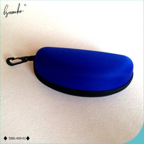 Lymouko Hot Sale Blue with Zipper Hooks Eva Sunglasses Case High-grade Oxford Glasses Box For Men