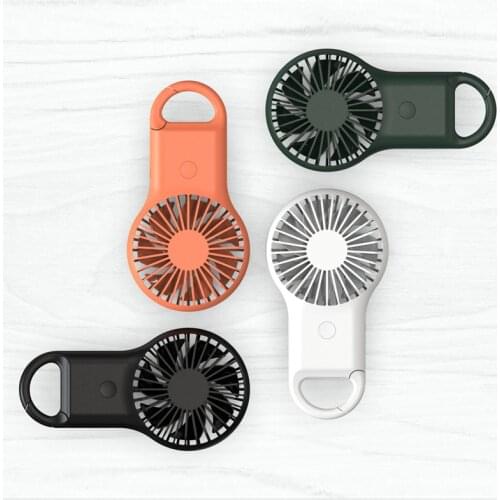 New Le Buckle Mini Fan USB Rechargeable 800mAh Climbing Outdoor Portable Small Fan Colorful Light 3 Files Mini Fan