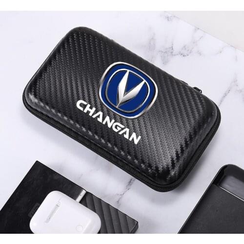 Multifunction Carbon Fiber Car Driving phone digital Supplies Storage bag for changan CS75 PLUS CS95 CS35 alsvin CS15 CS55 Eado