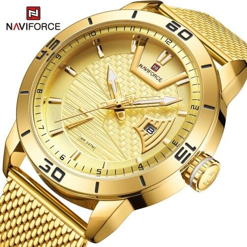 NAVIFORCE Relogio Top Men’s Watch Luxury Business Stainless Steel Quartz Wristwatches For Men Sport Waterproof Clock