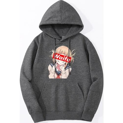 New Arrival Spring Himiko Toga Print Men Hoodie My Hero Academy Japan Anime Mens Streetwear Deku Men