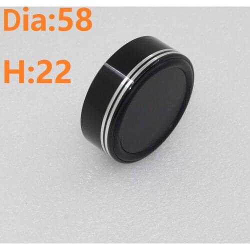 58*22mm Machine Feet All Aluminum Speaker Foot Nail Pads DIY Kits Black Silver Ring
