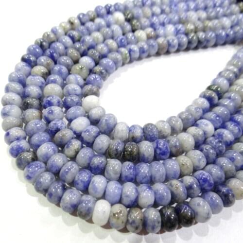 Wholesale Natural stone brazil sodalite Rondelle Beads 4*6mm 5*8mm Spacer Beads For Jewelry Making Bracelet Accessories