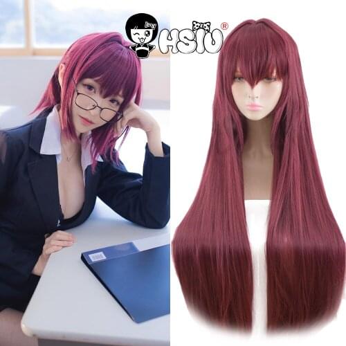 HSIU NEW High quality Scathach Cosplay Wig Fate/Grand Order Costume Play Wigs Halloween Costumes Hair free shipping