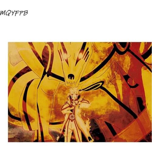 Japanese Anime Kraft Paper Poster Home Room Bedroom Wall Decoration Painting Core 50.5x35cm