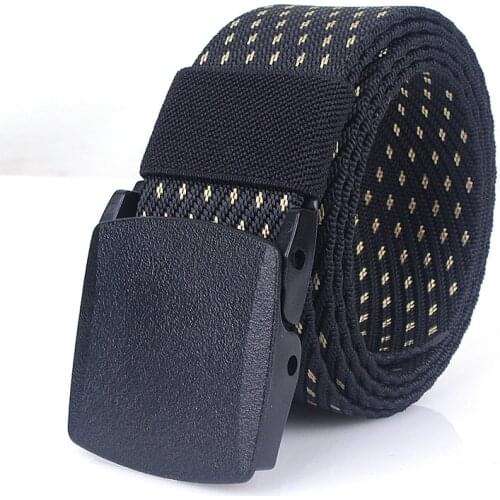 Plastic Buckle Belt Military Tactical Nylon Automatic Men Polka Dots Jeans Outdoor Sport High Quality Cinto Masculino Lona Belt