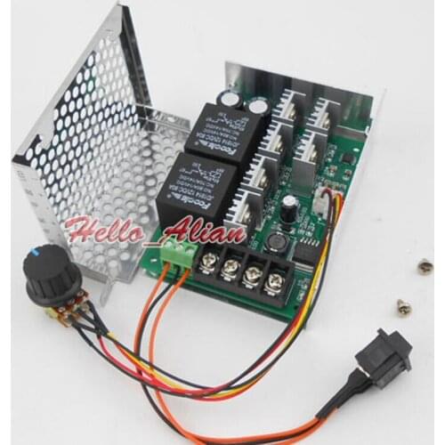 40A DC10V-50V 12V 24V 48V PWM DC Motor Speed Controller High Power 0-100% CW CCW Reversible Switch+Cover for 785/775 DC Motor