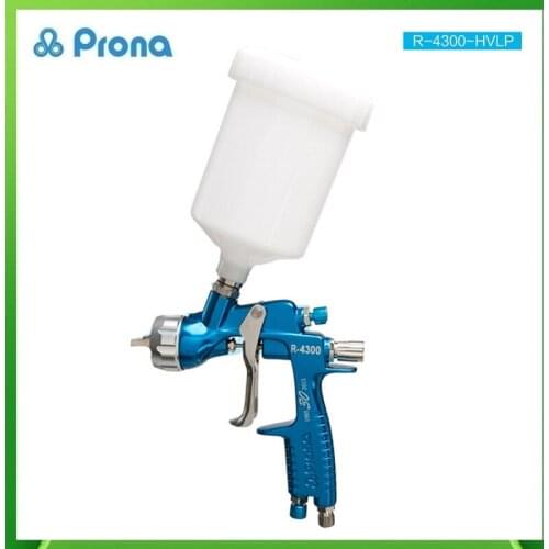 Prona R-4300-HVLP Car Paint Spray Gun,Low Pressure R4300-HVLP Car Painting Gun, 600cc Plastic Cup Gravity Feed Type