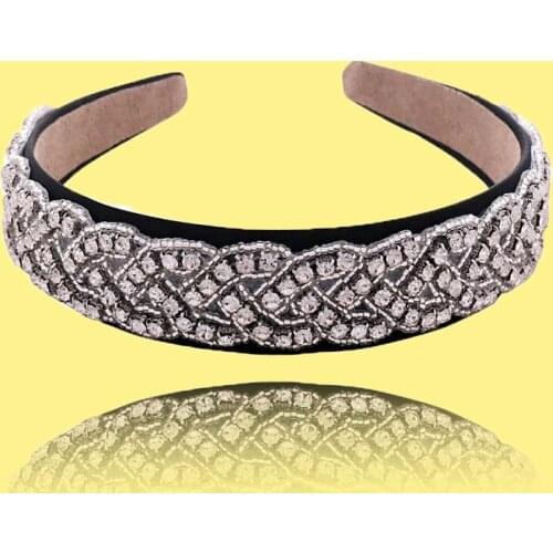 ZMS216-FG Wedding Rhinestone Baroque Headhoop Bridal Tiara Headpieces Silver Headbands for hair woman Wedding Hair Jewelry