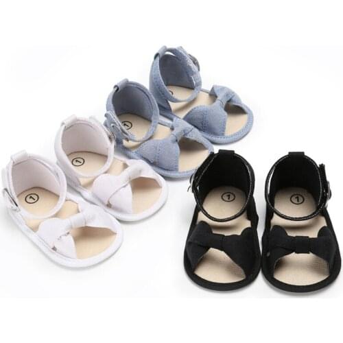 Bow Sandals for Girls Baby Shoes Cotton Baby Girl Sandals Fashion Bow Breathable Baby Sandals Sandy Beach Shoes