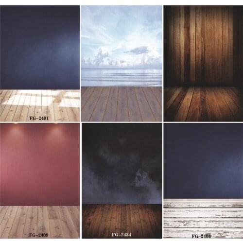 Vinyl Custom Photography Backdrops Prop Wall and floor & Wooden Theme Photography Background P20228-114