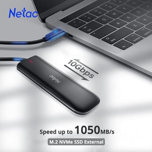 Netac M.2 NVMe SSD 1TB Portable SSD 500GB External Hard Drive Solid State Disk SSD 250GB USB3.1 for laptop phone