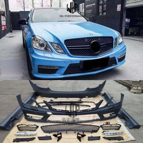 W212 E63 AMG style FRP Unpainted front bumper rear bumper side skirts for Mercedes Benz W212 E300 AMG Car body kit 10-13