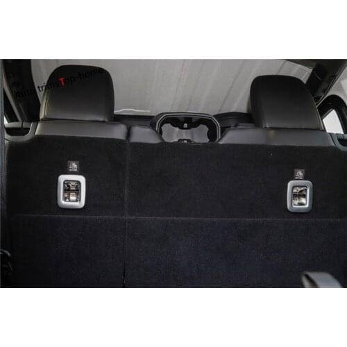 Yimaautotrims Tail Box Rear Seat Back Up Multifunction Hook Cover Trim For Jeep Wrangler JL 4 Door Model 2018 - 2020 ABS Matte