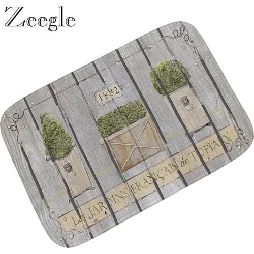 Zeegle Floor Mat Doormat Living Room Carpet Non-slip Kitchen Mat Shower Rug Outdoor Carpet Absorbent Hallway Rug Foot Mat