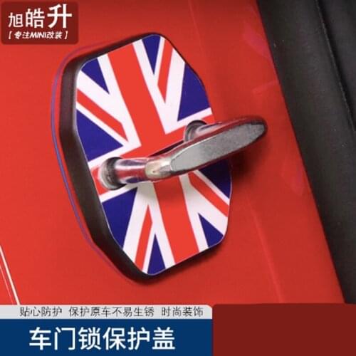 1pcs union jack ABS Anti-rust Door lock cover car Door bolt shell car stickers car styling for BMW MINI cooper F55 F56 F54 F60