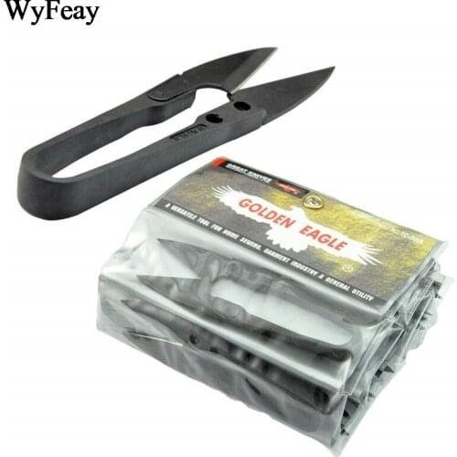 12Pcs/Lot Thread Scissors U Sewing Clipper Beading Cutter Threads Stitch Supplies Embroidery Thrum Yarn Tools for Sewing Shears