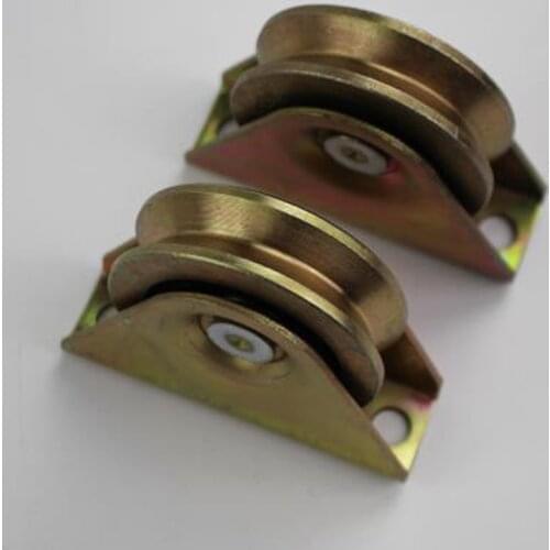 2.5 inch diameter 58mm,thickness 18mm sliding gate/door rollers/pulleys/wheels material 45# steel wiht V-groove. 4pcs/lot