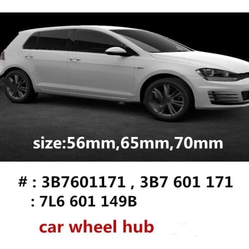 20pcs 56mm 65mm Car wheel center hub cap covers emblem black color Fits For Volkswagen JETA PASSAT 1J0601171 car styling