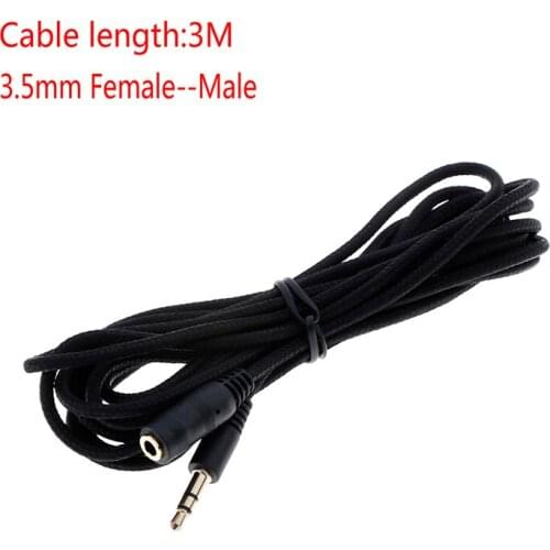 3.5mm Female--male Aux Stereo Audio Headphones Extension Cable Lead Cord Wire