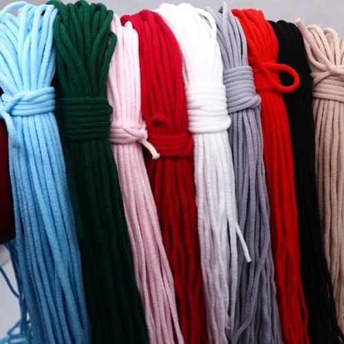 3mm Black and White Color Round Elastic Band Ear Rope 10/50/100m Nylon Mask Adjustable DIY Soft Rubber Sewing Accessories Crafts