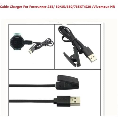 50pcs.Charging Clip USB Cable Charger For Forerunner 235. 30.35.630.735XT. S20 Vivomove HR tracker
