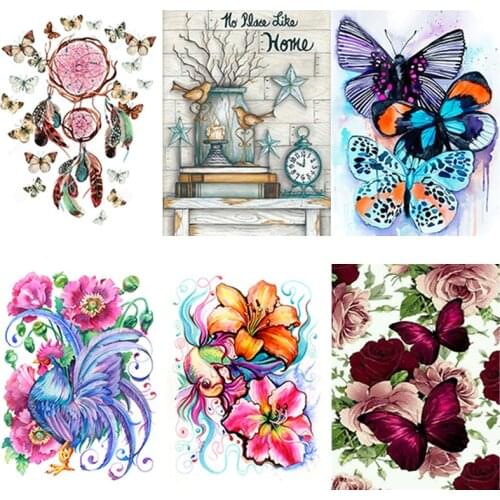 5D DIY Diamond Painting Color Butterfly Diamond Embroidery Animal Full Square Round Rhinestones Scenery Home Decor Crafts Gift