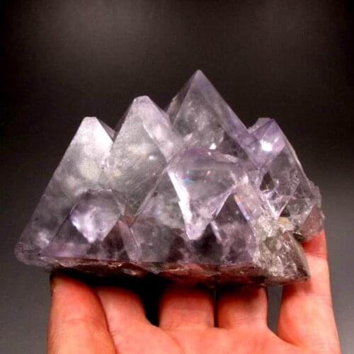 649g Violet Fluorite Cluster - crystals and stones healing Mineral specimen Home Decor feng shui decoration