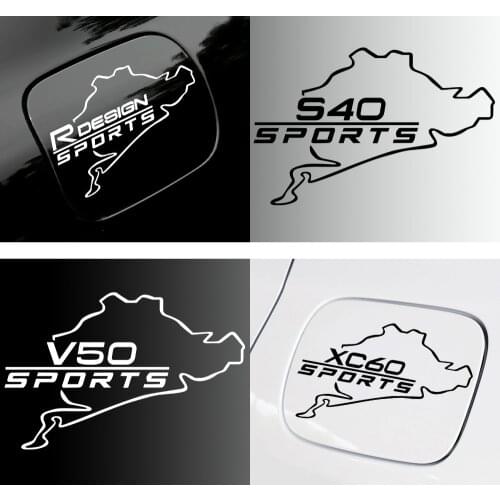 Car Styling NEW Car Fuel Tank Cap Stickers body modification decal For Volvo Rdesign S40 S60 S90 XC40 XC60 XC90 V40 V50 V90